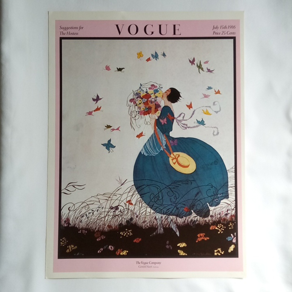 VINTAGE VOGUE POSTER SUGGESTIONS FOR THE HOSTESS JULY 15 1916